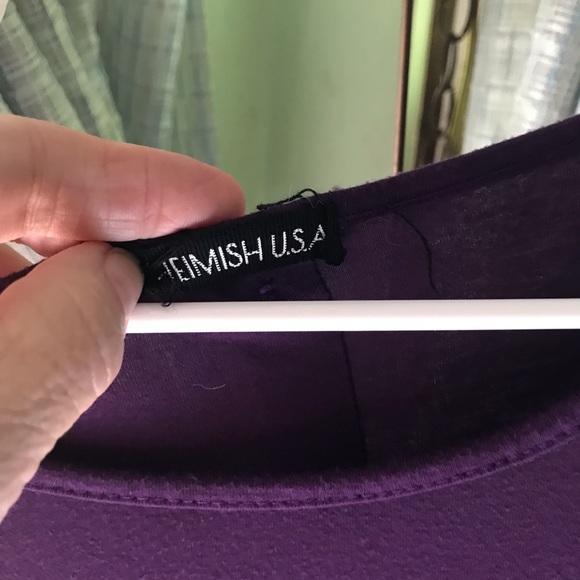 ChicSoul top plus size 3x nwot purple and cream with stripes tunic - Picture 4 of 4